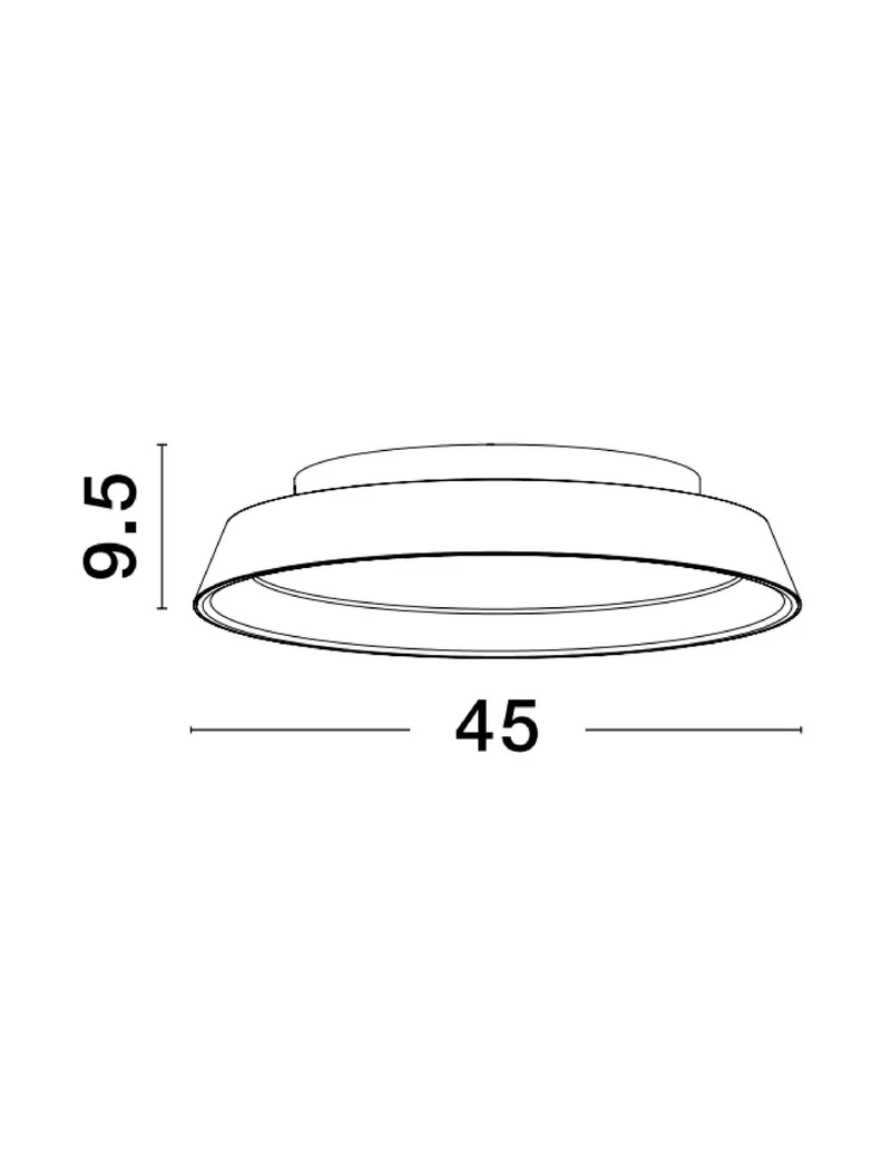 B-Ware Nova Luce Deckenleuchte Deckenlampe LED VELA Weiß Warmweiß dimmbar 45 cm 30 W