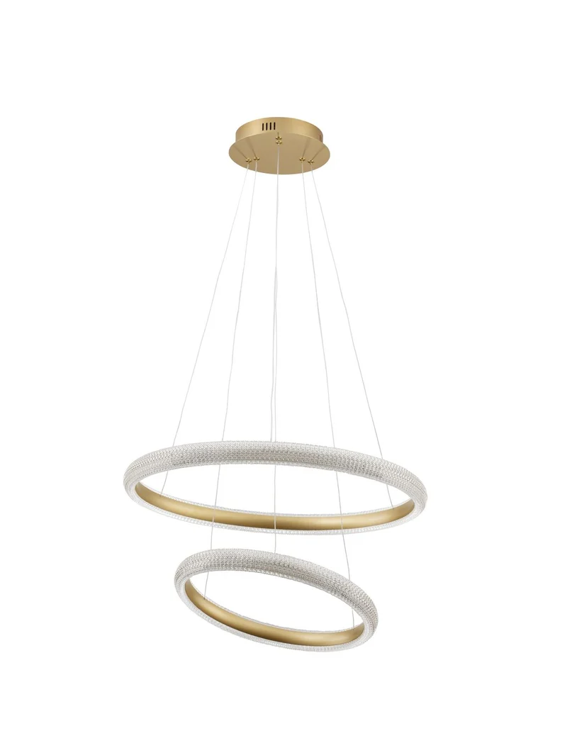 B-Ware Nova Luce Pendelleuchte Hängeleuchte LED MEDORA Messing Warmweiß dimmbar 59 cm