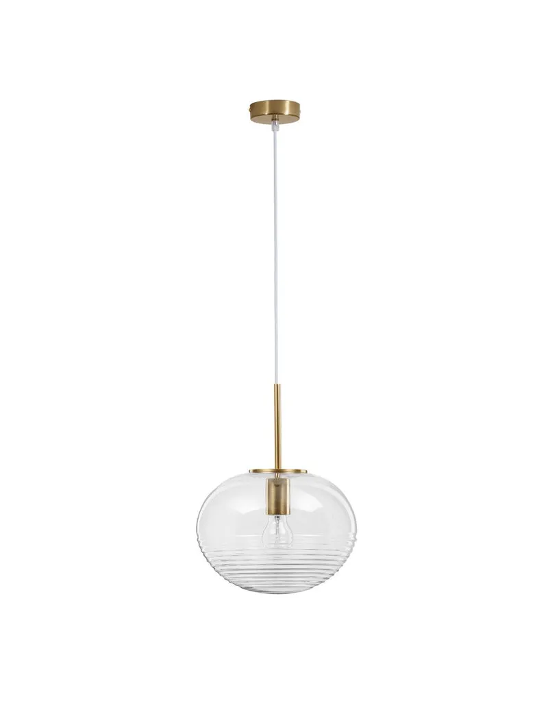 B-Ware Nova Luce Pendelleuchte Hängeleuchte MAEVE E27 LED Gold Glas Aluminium dimmbar