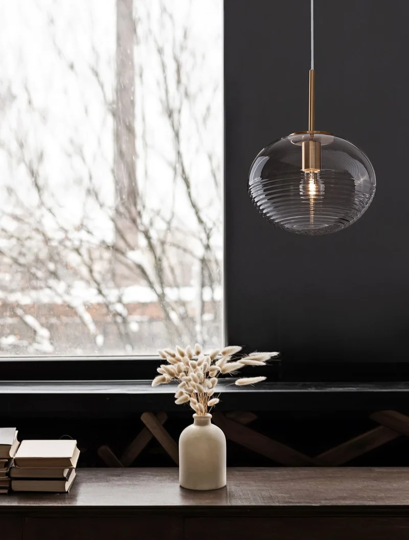 B-Ware Nova Luce Pendelleuchte Hängeleuchte MAEVE E27 LED Gold Glas Aluminium dimmbar