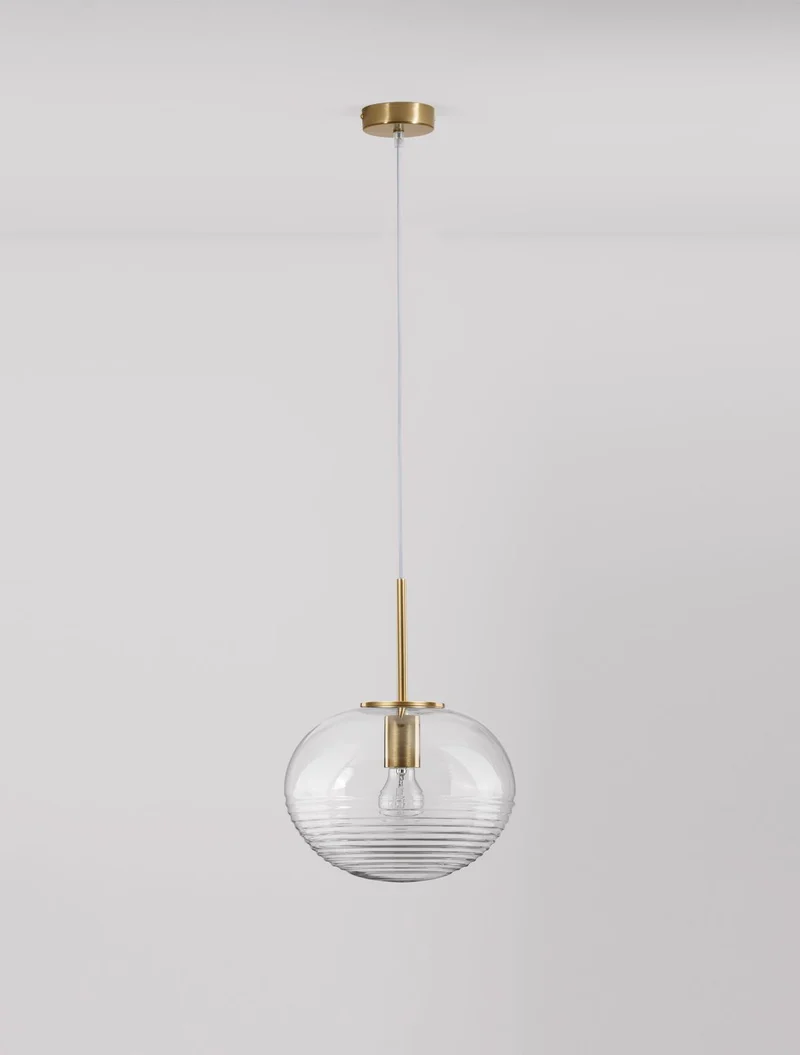 B-Ware Nova Luce Pendelleuchte Hängeleuchte MAEVE E27 LED Gold Glas Aluminium dimmbar