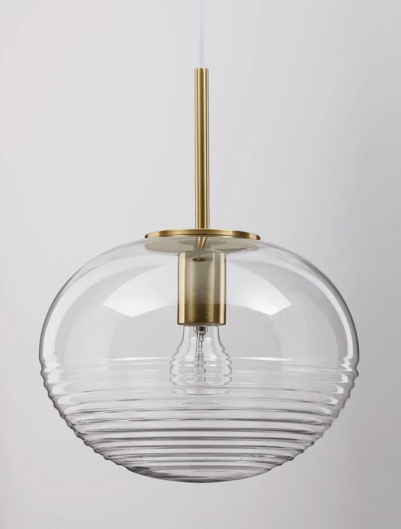 B-Ware Nova Luce Pendelleuchte Hängeleuchte MAEVE E27 LED Gold Glas Aluminium dimmbar