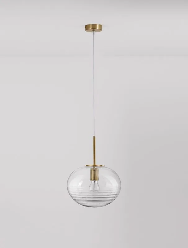 B-Ware Nova Luce Pendelleuchte Hängeleuchte MAEVE E27 LED Gold Glas Aluminium dimmbar