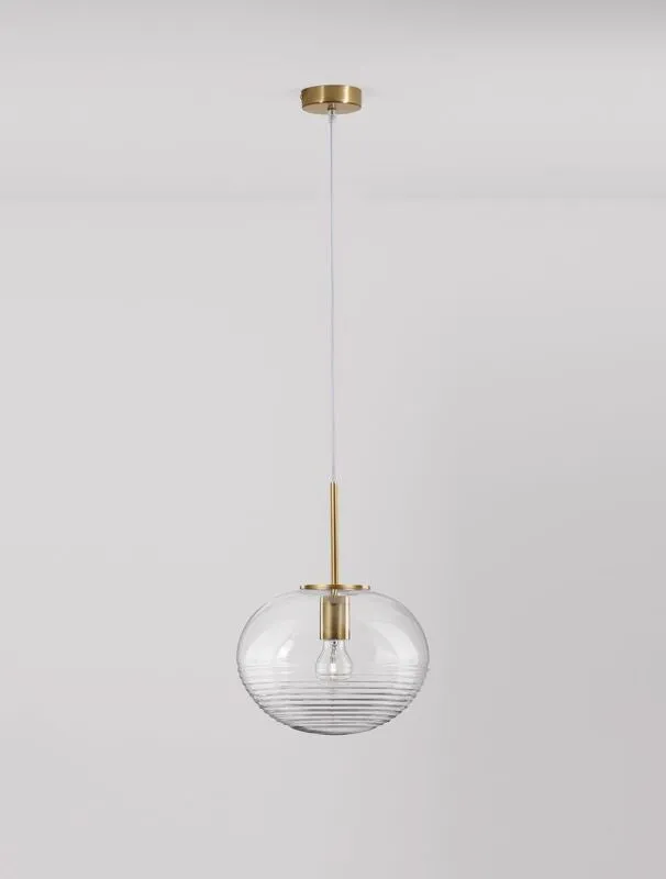 B-Ware Nova Luce Pendelleuchte Hängeleuchte MAEVE E27 LED Gold Glas Aluminium dimmbar