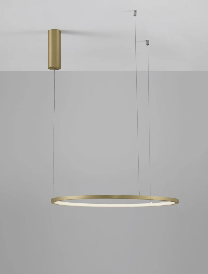 B-Ware Nova Luce Pendelleuchte Hängeleuchte TARQUIN LED Messing Warmweiß dimmbar 60 cm