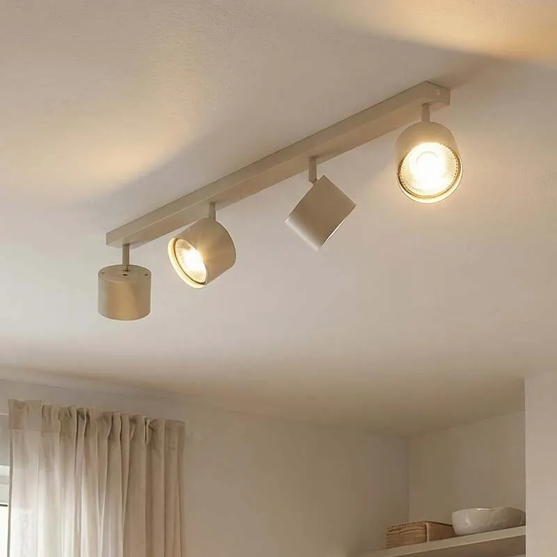 B-Ware Chloe Deckenspot Deckenleuchte Spot L90cm creme vierflammig verstellbar