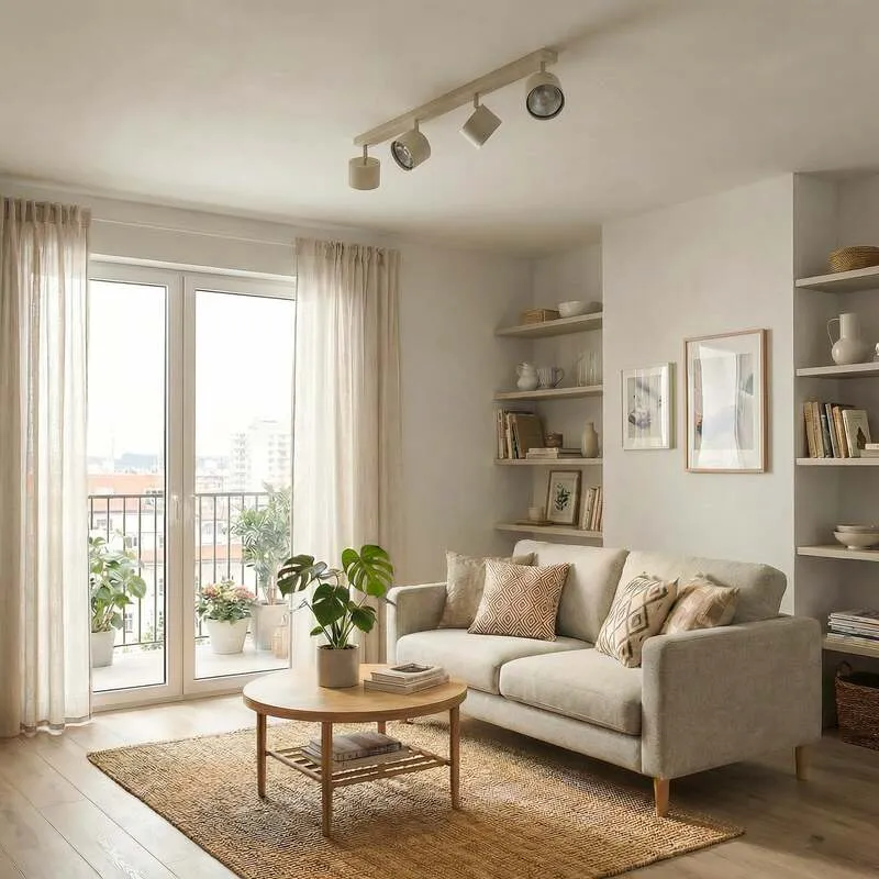 B-Ware Chloe Deckenspot Deckenleuchte Spot L90cm creme vierflammig verstellbar
