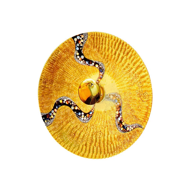 B-Ware KOLARZ Wandleuchte Wandlampe Luna Kiss Gold 24 Karat Gold Ø 54 cm