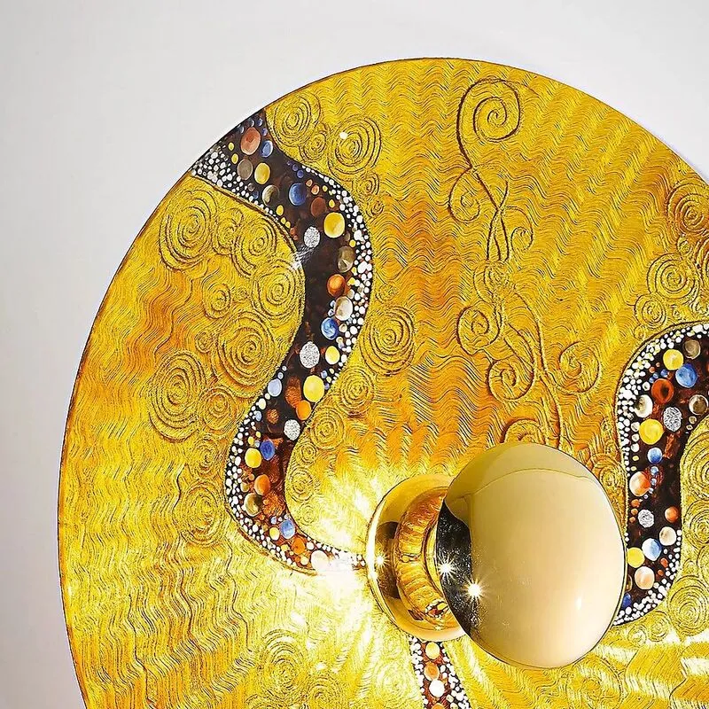 B-Ware KOLARZ Wandleuchte Wandlampe Luna Kiss Gold 24 Karat Gold Ø 54 cm
