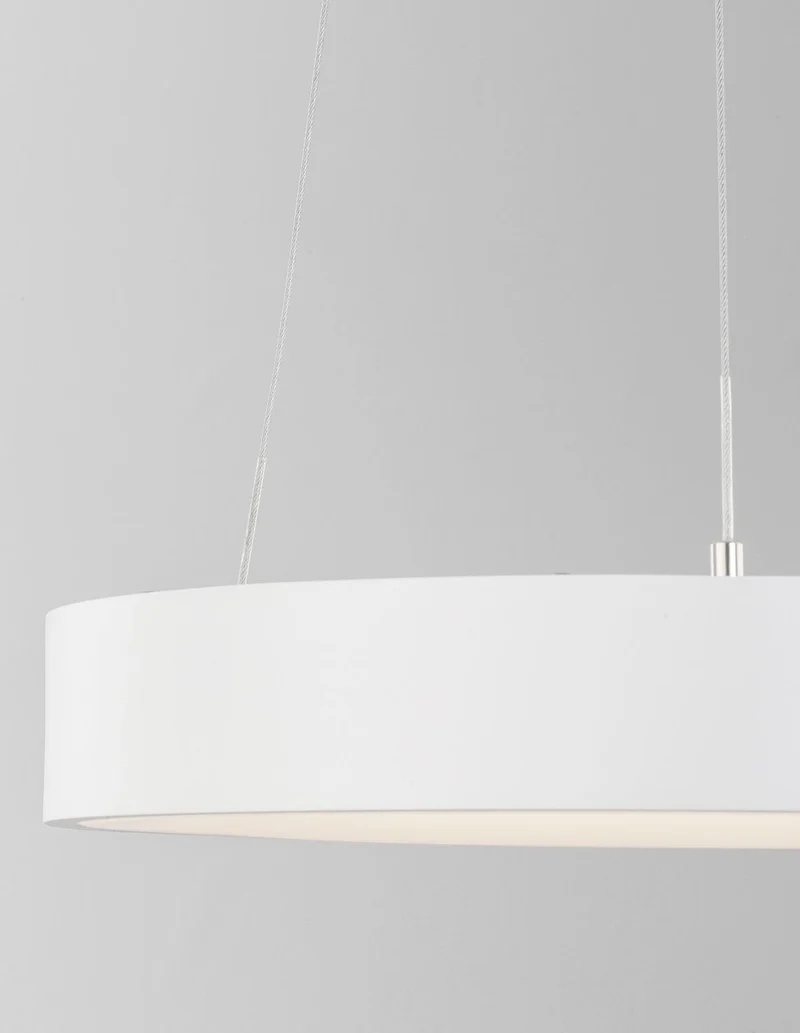 B-Ware Nova Luce Pendelleuchte Hängeleuchte RANDO THIN LED Weiß Warmweiß dimmbar 38 cm