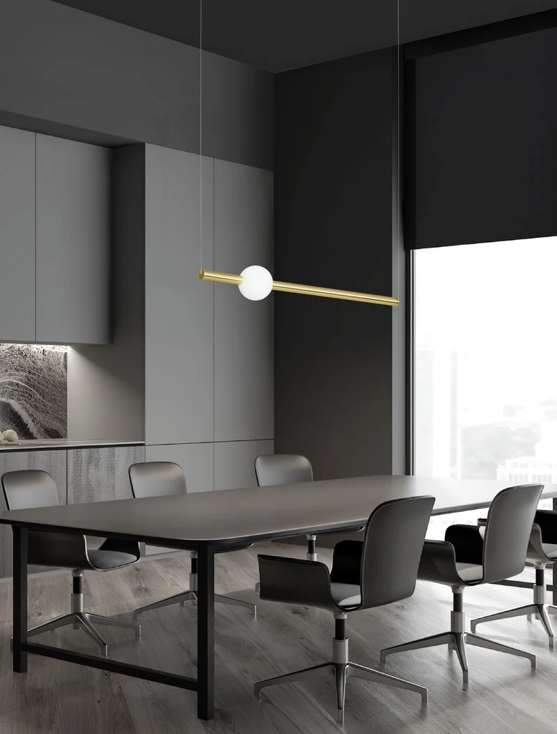 B-Ware Nova Luce Pendelleuchte Hängeleuchte LED NEUTRON Gold Warmweiß 11 W 92 cm Lampe
