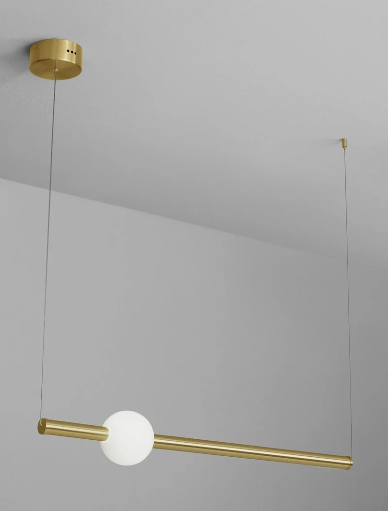 B-Ware Nova Luce Pendelleuchte Hängeleuchte LED NEUTRON Gold Warmweiß 11 W 92 cm Lampe