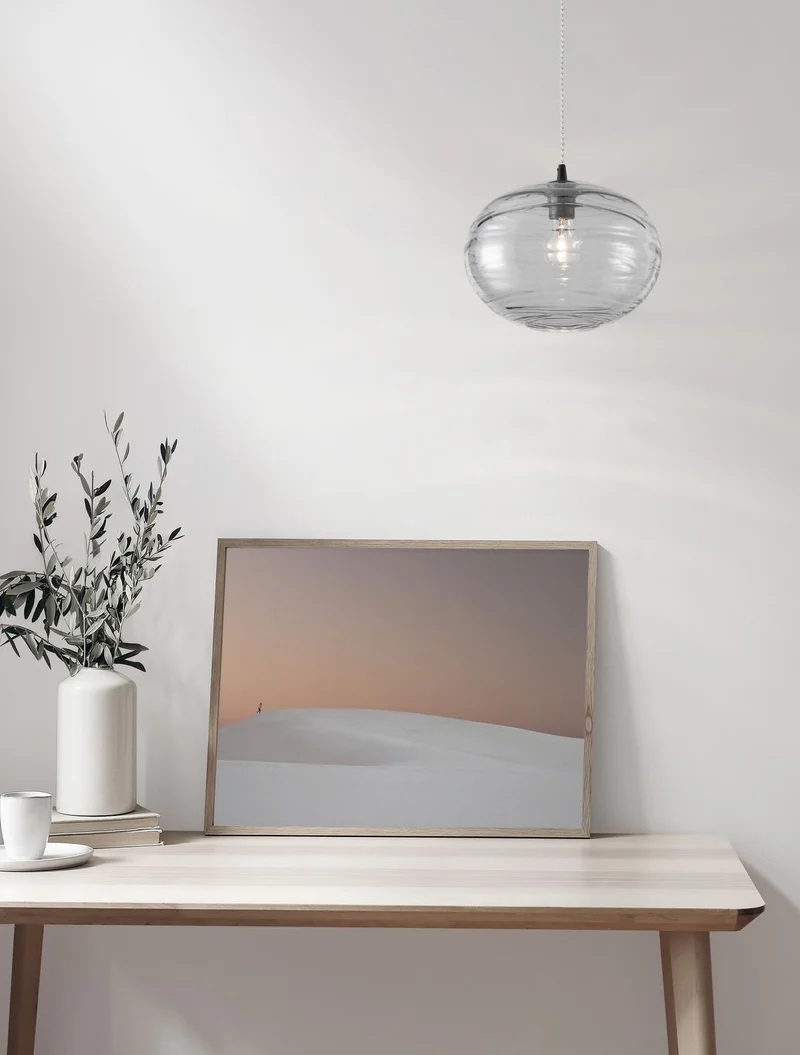 B-Ware Nova Luce Pendelleuchte Hängeleuchte EVLEEN E27 LED Schwarz dimmbar Glas Ø 30 cm