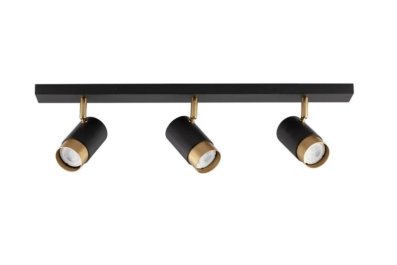 B-Ware Nova Luce Deckenleuchte Strahler Lampe POGNO GU10 LED 3-fach Schwarz dimmbar