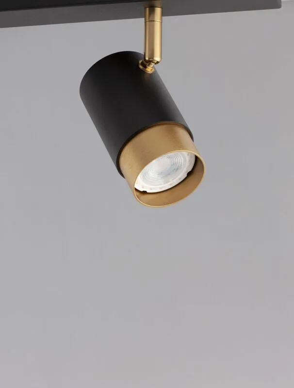 B-Ware Nova Luce Deckenleuchte Strahler Lampe POGNO GU10 LED 3-fach Schwarz dimmbar