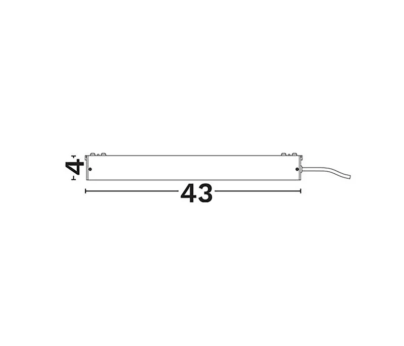 B-Ware Nova Luce Trafo Transformator Shallow Schwarz Kunststoff 43 cm Ein Aus 250 W