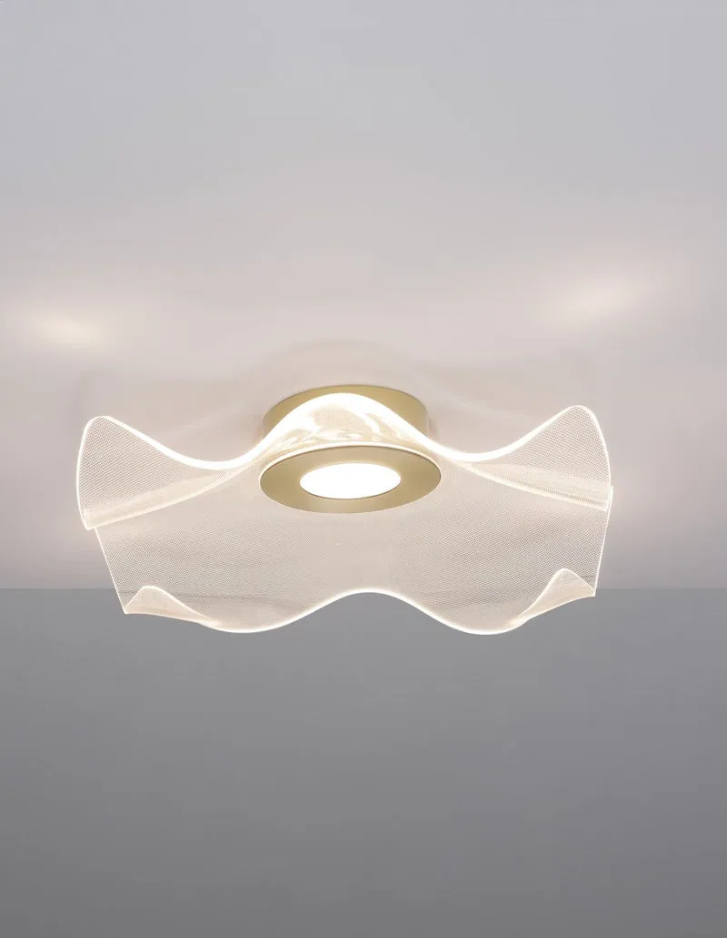 B-Ware Nova Luce Deckenleuchte Deckenlampe SIDERNO LED Gold Warmweiß 50 cm 31 W Lampe