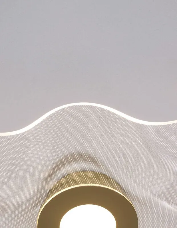 B-Ware Nova Luce Deckenleuchte Deckenlampe SIDERNO LED Gold Warmweiß 50 cm 31 W Lampe