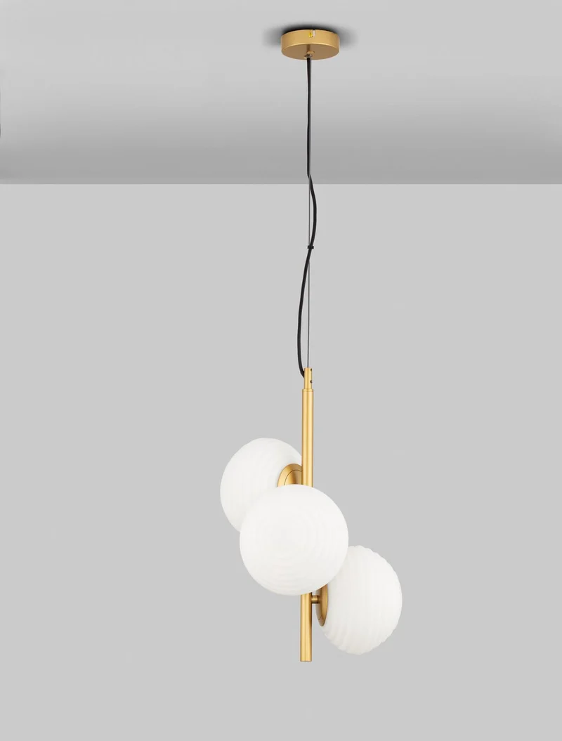 B-Ware Nova Luce Pendelleuchte Hängeleuchte ALLEN E14 LED 3-flammig Gold dimmbar Lampe