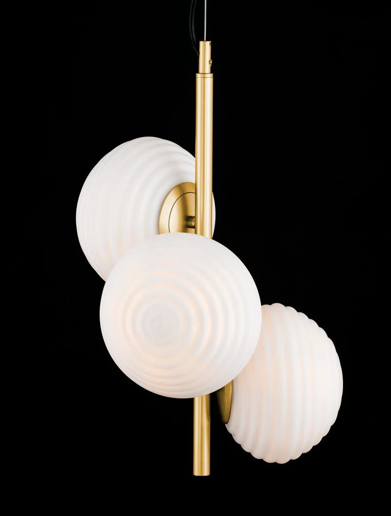 B-Ware Nova Luce Pendelleuchte Hängeleuchte ALLEN E14 LED 3-flammig Gold dimmbar Lampe