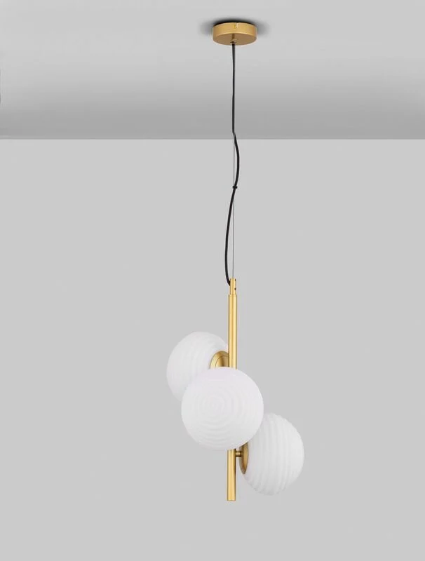 B-Ware Nova Luce Pendelleuchte Hängeleuchte ALLEN E14 LED 3-flammig Gold dimmbar Lampe