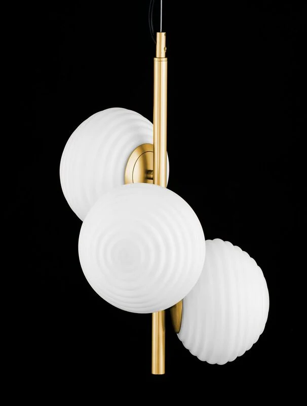 B-Ware Nova Luce Pendelleuchte Hängeleuchte ALLEN E14 LED 3-flammig Gold dimmbar Lampe