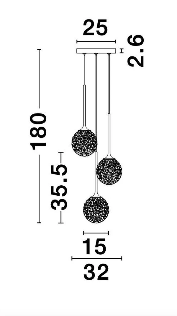 B-Ware Nova Luce Pendelleuchte Hängeleuchte MIRANO Gold G9 LED dimmbar 3-flammig Lampe