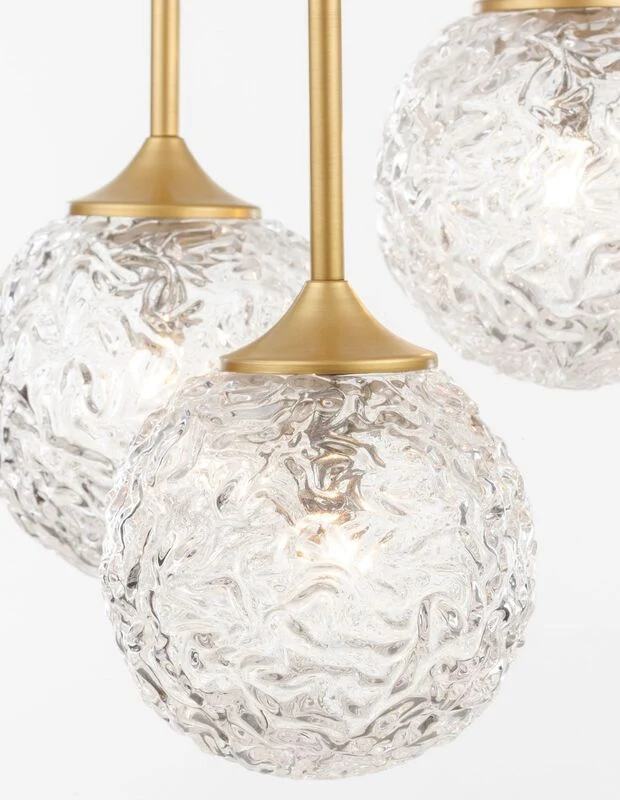 B-Ware Nova Luce Pendelleuchte Hängeleuchte MIRANO Gold G9 LED dimmbar 3-flammig Lampe