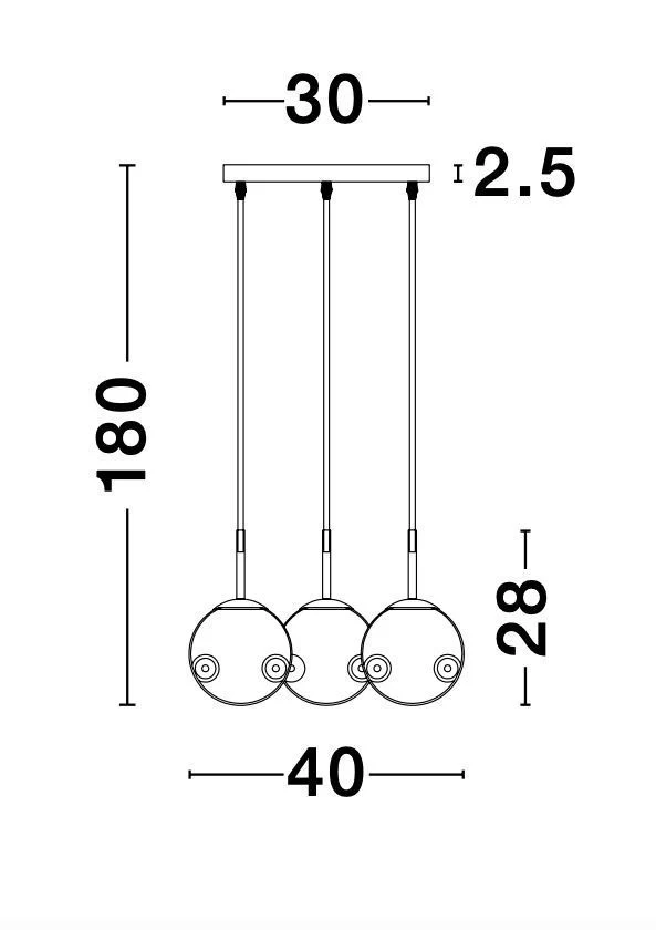 B-Ware Nova Luce Pendelleuchte Hängeleuchte SPADA Gold E27 LED 3-flammig dimmbar Glas