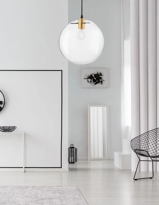 B-Ware Nova Luce Pendelleuchte Hängeleuchte MIRALE E27 LED Schwarz Glas Metall dimmbar