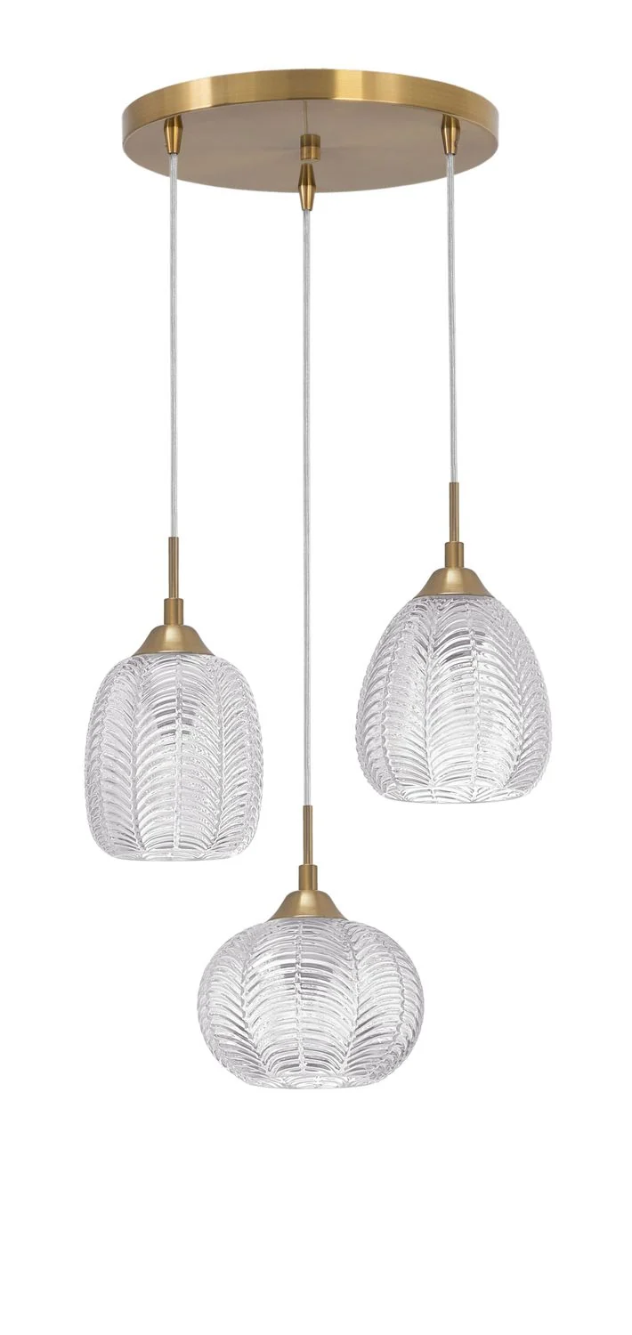 B-Ware Nova Luce Pendelleuchte Hängeleuchte VARIO Gold 3fach dimmbar E27 LED Wohnzimmer