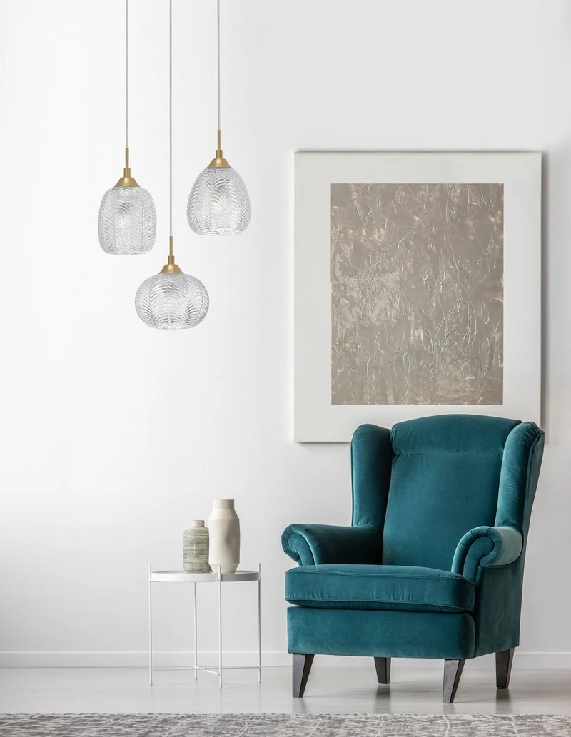 B-Ware Nova Luce Pendelleuchte Hängeleuchte VARIO Gold 3fach dimmbar E27 LED Wohnzimmer