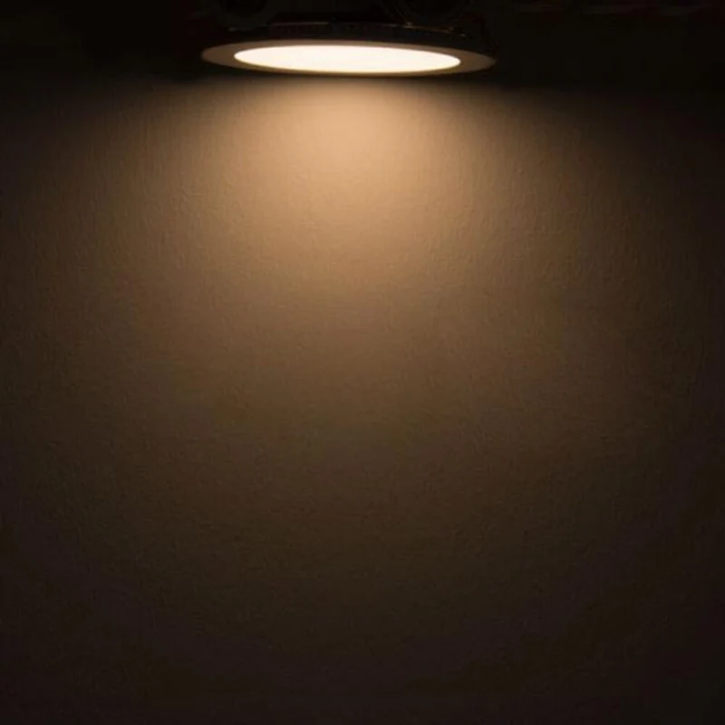 LED Einbaupanel Ø 15cm flach rund Weiß Dimmbar 9W Warmweiß