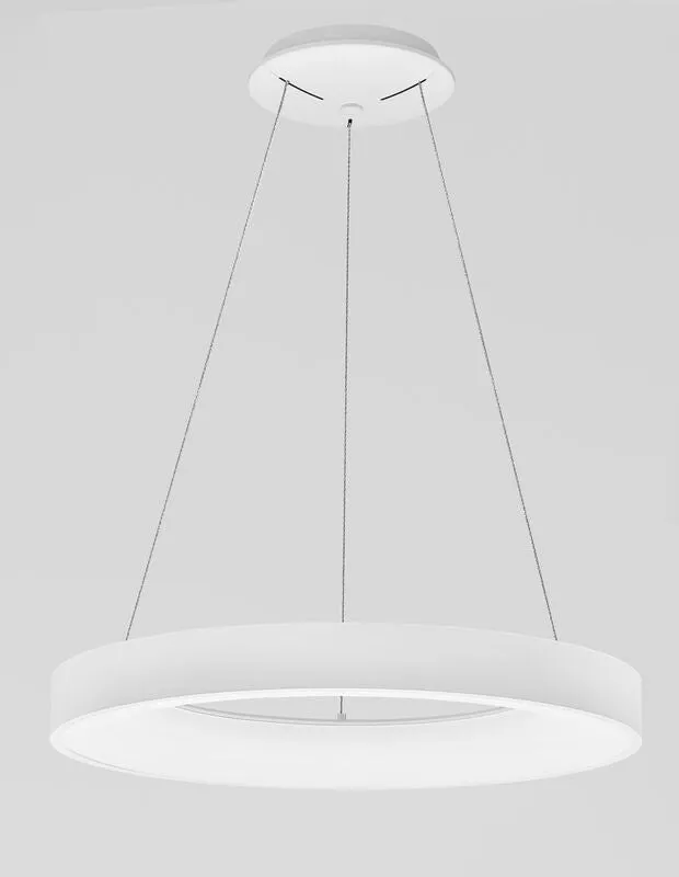 B-Ware Nova Luce Pendelleuchte Hängelampe LED RANDO THIN Weiß dimmbar Neutralweiß 60 cm