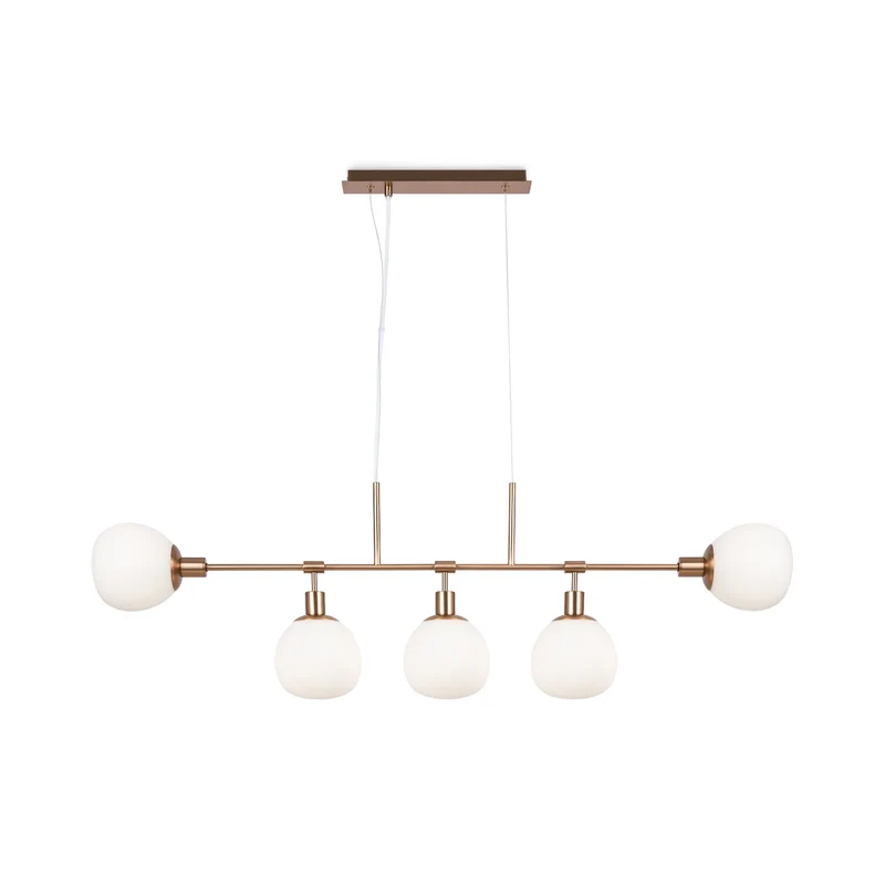 B-Ware Maytoni Hängelampe Pendelleuchte Glas Erich messing weiß 5-flammig E14 LED