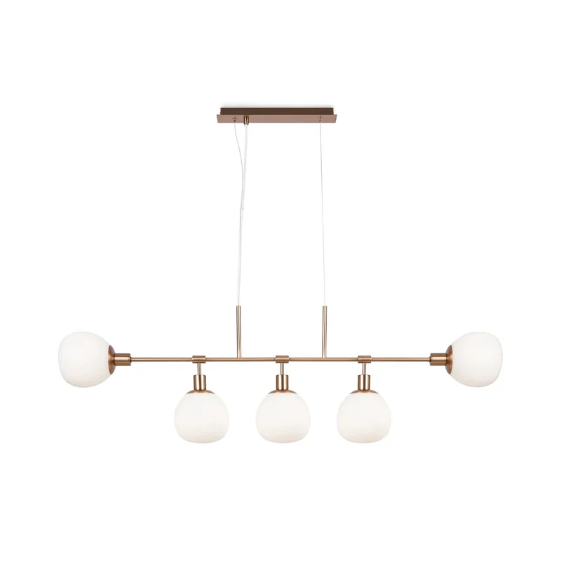 B-Ware Maytoni Hängelampe Pendelleuchte Glas Erich messing weiß 5-flammig E14 LED