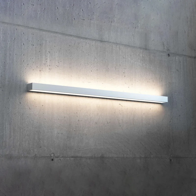 B-Ware Wandleuchte Mera Wandlampe LED aluminium weiß Stahl Kunststoff 120 cm 3000 K