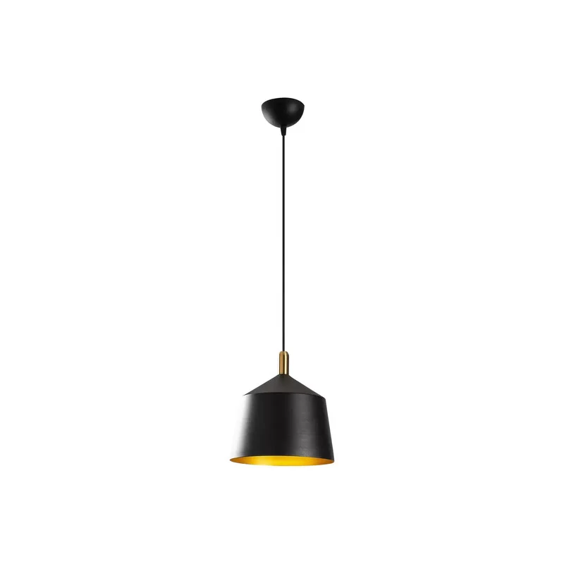 B-Ware Hängeleuchte Saglam 3720 1-flg. Ø25cm schwarz/gold Deckenleuchte Hängelampe