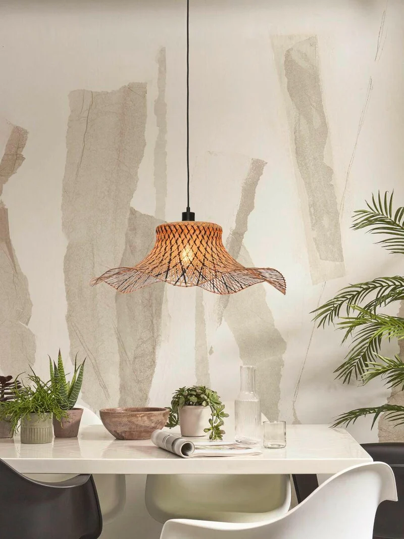 B-Ware GOOD & MOJO Hängelampe Pendelleuchte Lampe Ibiza Ø 65 cm schwarz natur