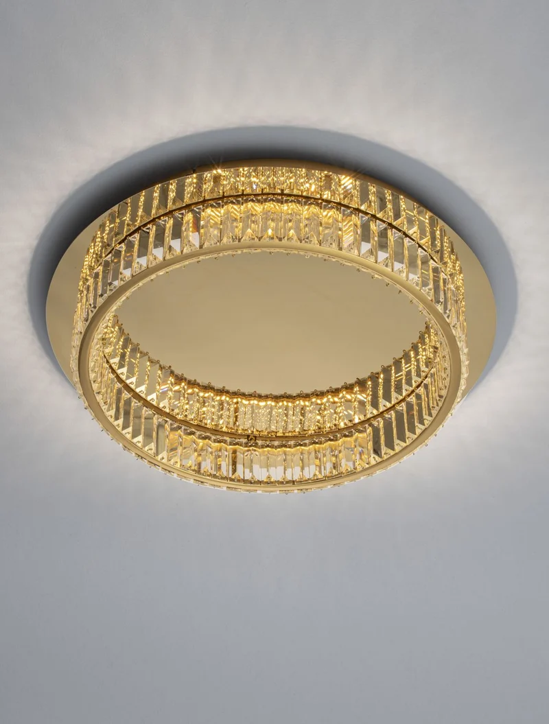 B-Ware Nova Luce Deckenleuchte Deckenlampe LED AURELIA Gold Neutralweiß dimmbar 50 cm