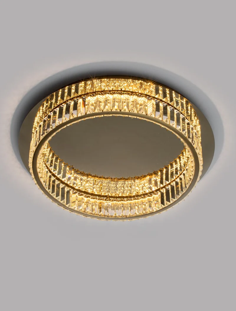 B-Ware Nova Luce Deckenleuchte Deckenlampe LED AURELIA Gold Neutralweiß dimmbar 50 cm