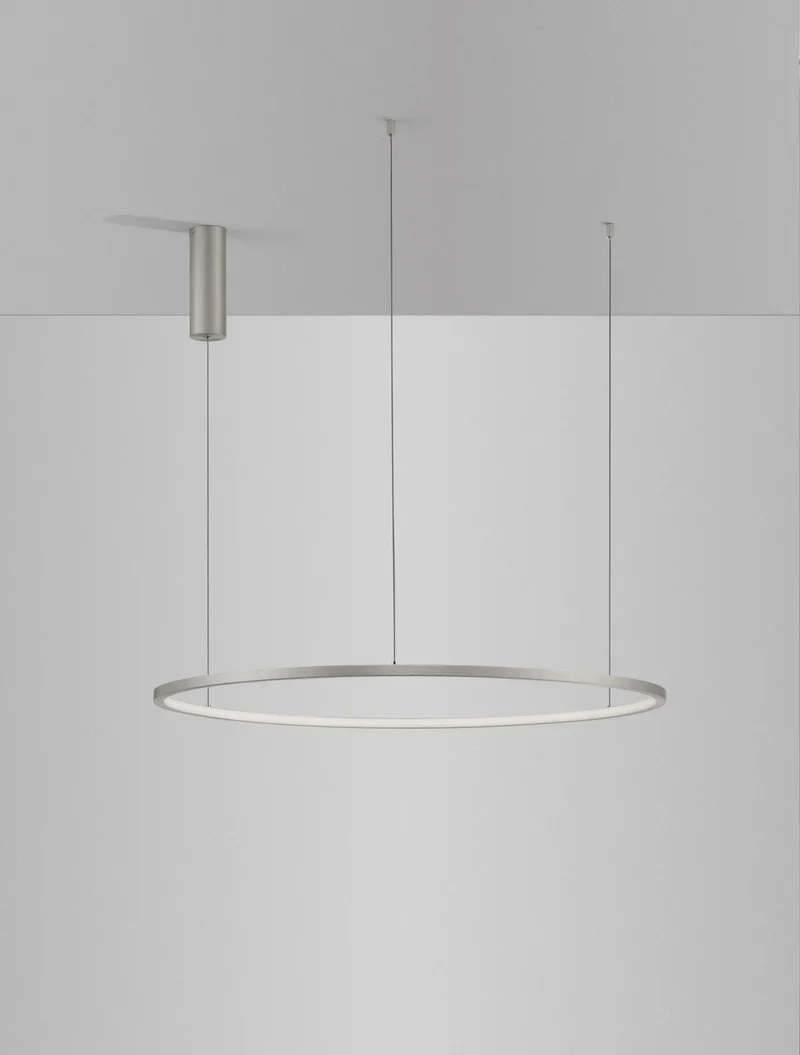 B-Ware Nova Luce Pendelleuchte Hängeleuchte TARQUIN LED Silber Warmweiß dimmbar Ø 80 cm