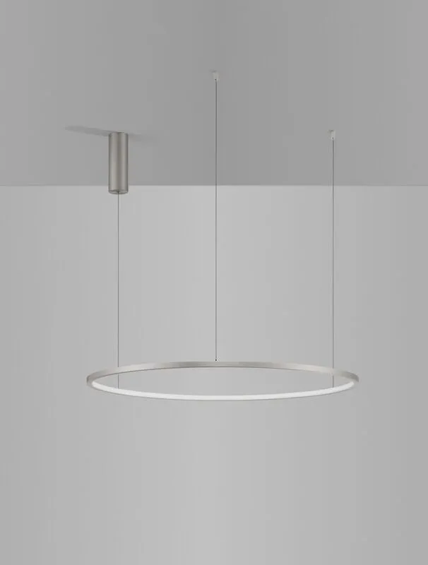 B-Ware Nova Luce Pendelleuchte Hängeleuchte TARQUIN LED Silber Warmweiß dimmbar Ø 80 cm