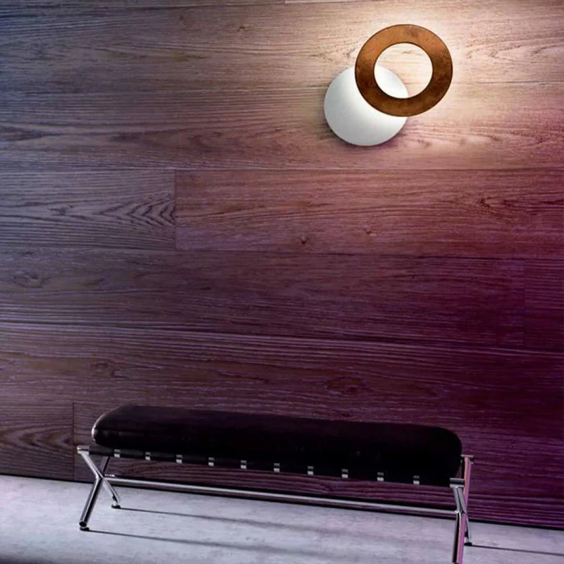 Icone LED Wandleuchte Vera Ø 26cm Weiß, Rost