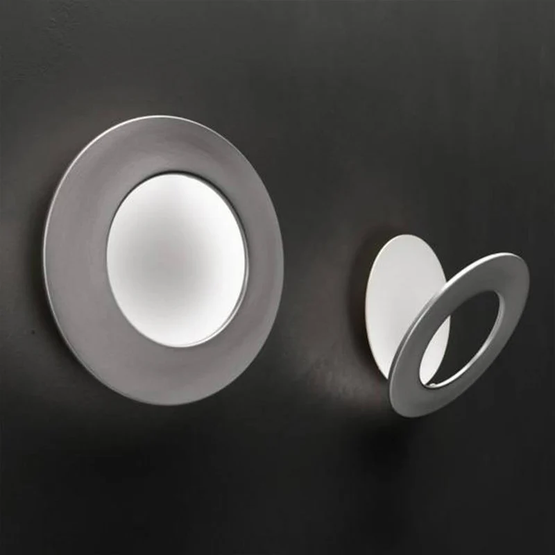 Icone LED Wandleuchte Vera Ø 26cm Weiß, Alu-Gebürstet