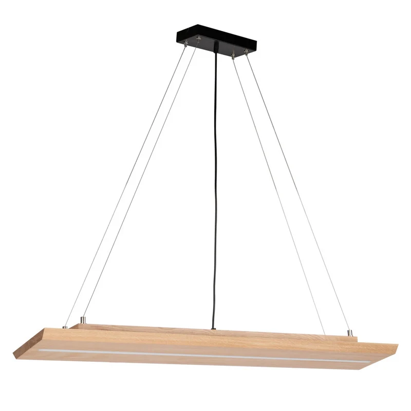 B-Ware Envostar Hängeleuchte Pendelleuchte LED Eiche Metall Holz schwarz Tribe