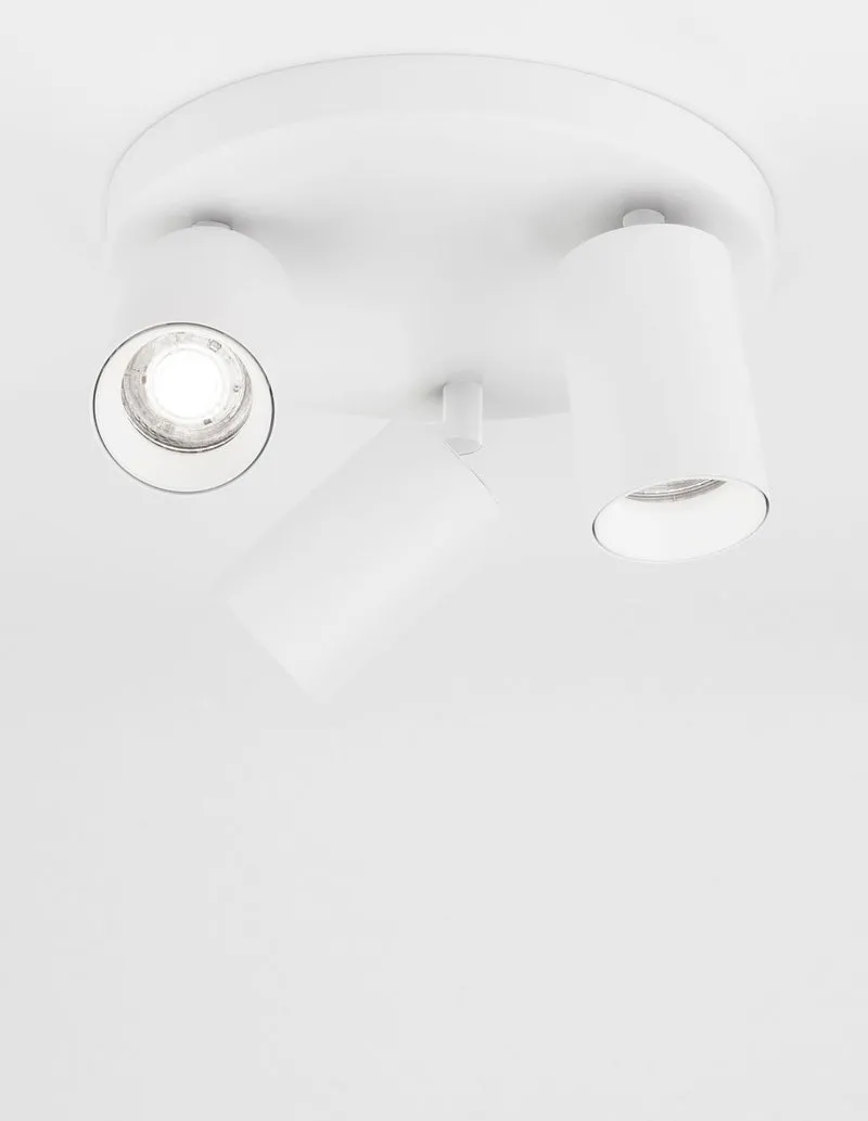 B-Ware Nova Luce Deckenleuchte Deckenspot Lampe Weiß 3-flammig TOD GU10 LED dimmbar