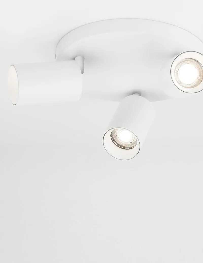 B-Ware Nova Luce Deckenleuchte Deckenspot Lampe Weiß 3-flammig TOD GU10 LED dimmbar