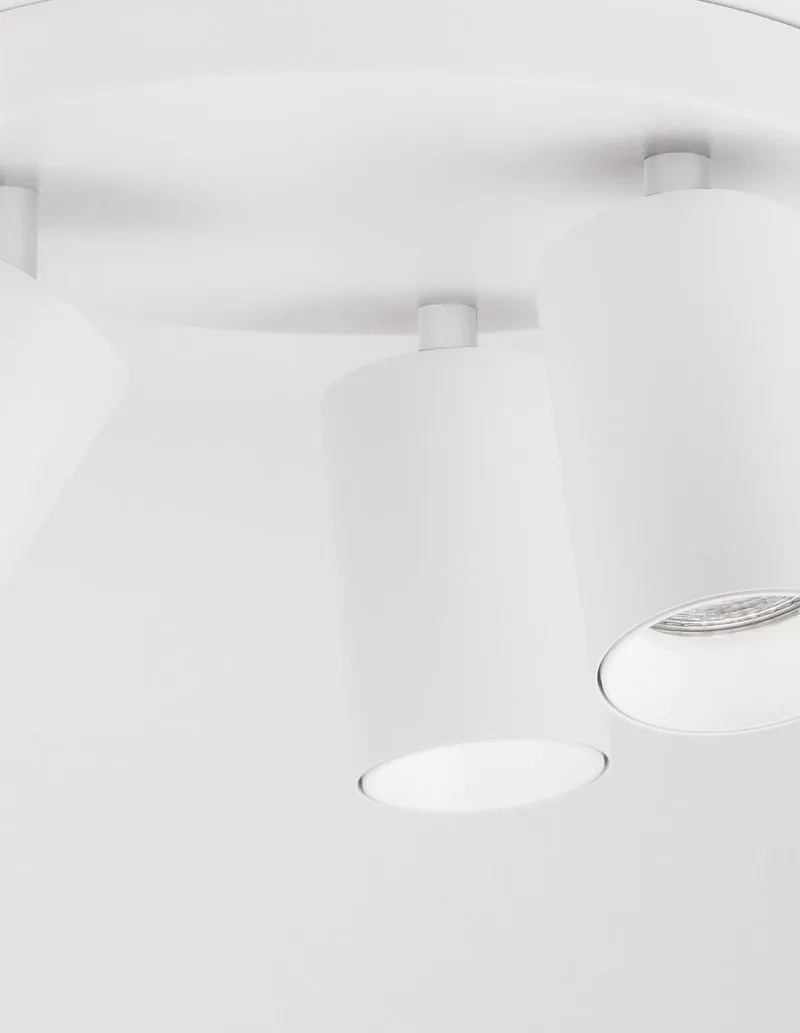 B-Ware Nova Luce Deckenleuchte Deckenspot Lampe Weiß 3-flammig TOD GU10 LED dimmbar