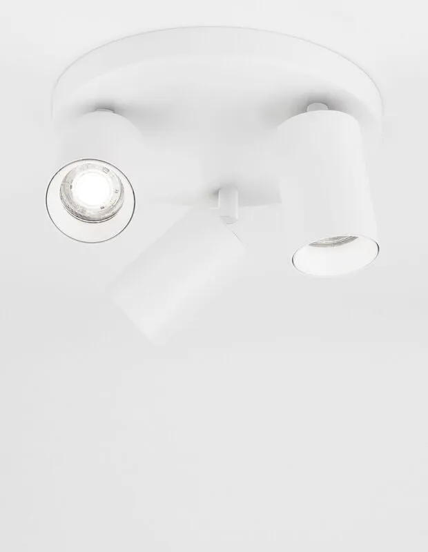 B-Ware Nova Luce Deckenleuchte Deckenspot Lampe Weiß 3-flammig TOD GU10 LED dimmbar